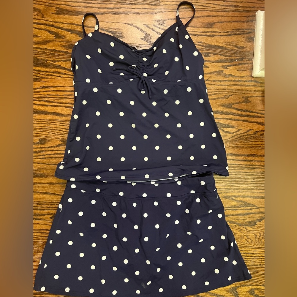 Lands end tankini and swim skirt